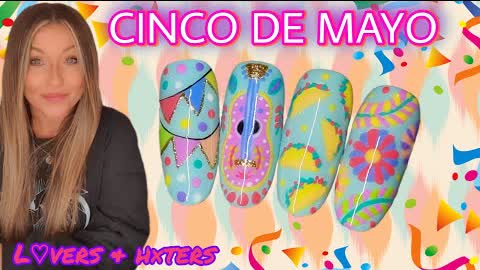 🎉 Cinco De Mayo nail art design | Cute party nails | Madam Glam | Flower Guitar Taco | Mexico