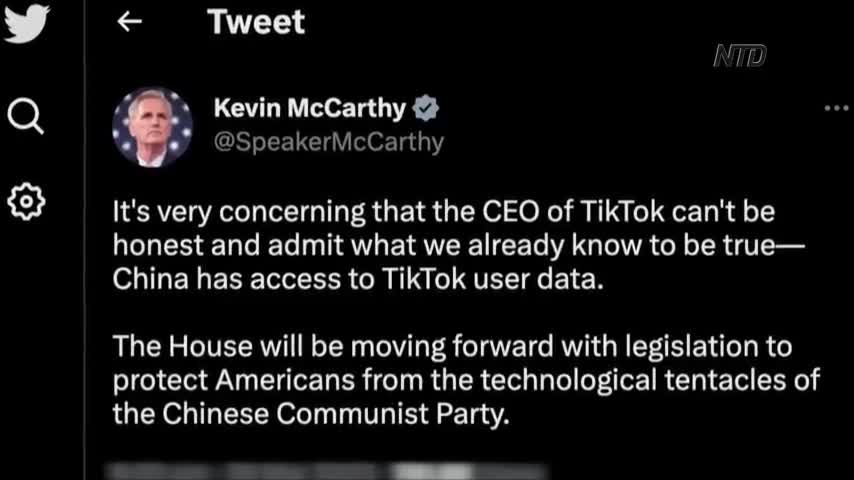 McCarthy Says US House to Move Forward With TikTok Bill