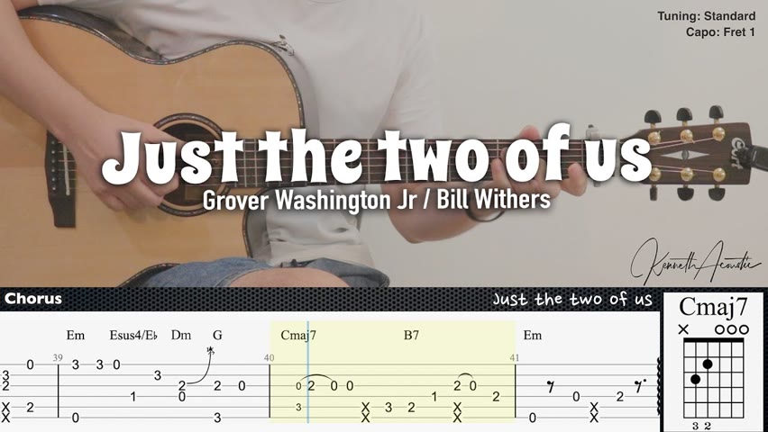 Just the two of us - Grover Washington Jr/ Bill Withers | Fingerstyle Guitar | TAB + Chords + Lyrics