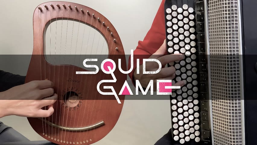 Squid Game Soundtrack - Way Back Then | Lyre Harp and Accordion Cover