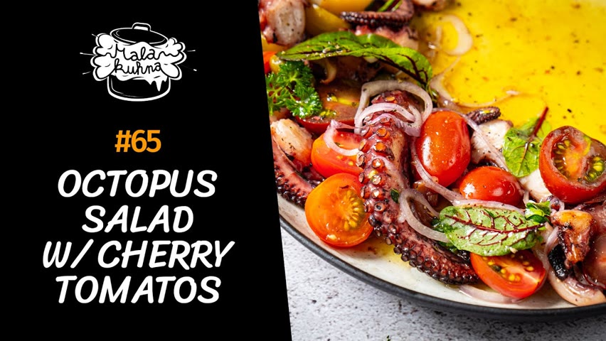 Octopus Salad with Cherry Tomatos | Little Kitchen recipe