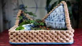 Wow! Amazing Ideas with Cement - How to Make Wonderful Mini Waterfall For Your House