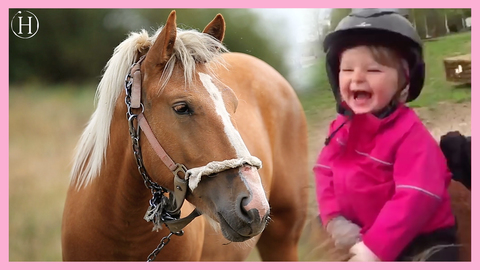 Little Girl Has Contagious Laugh on Horse | Humanity Life
