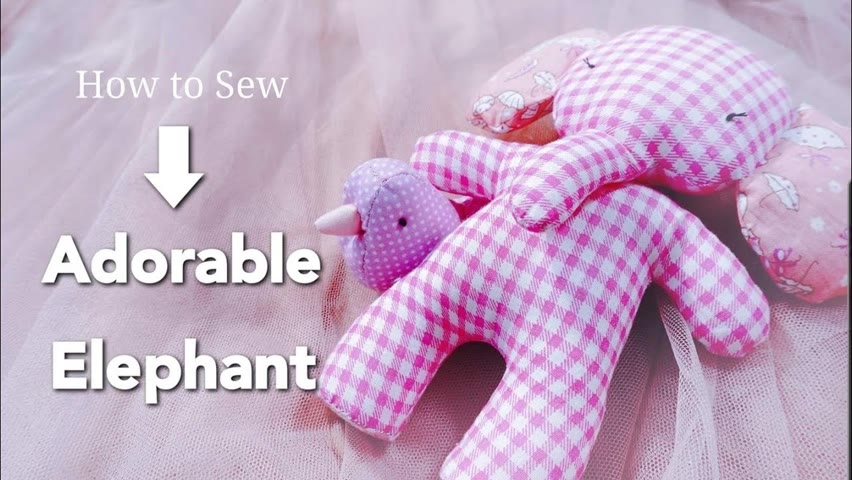 How to Sew an Adorable Elephant / #LoveGift #SewingProject #CuteToy  #HandyMumLin