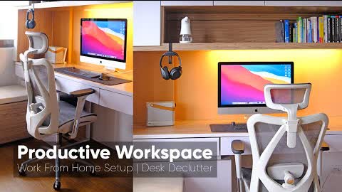 Productive Workspace 2021 - Work From Home Setup + Desk Declutter