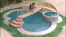 How To Build Luxury Swimming Pool In Wild Step by Step