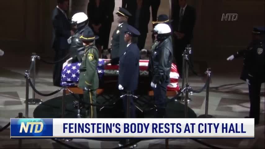 Feinstein's Body Rests at City Hall