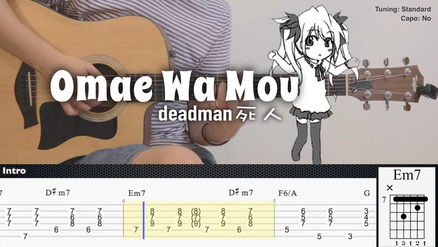 (FREE TAB) Omae Wa Mou - deadman 死人 | Fingerstyle Guitar | TAB + Chords + Lyrics