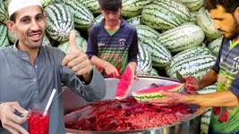 Famous Watermelon Juice In Karachi | Tarbooz Ka Sharbat | Fruit Ninja | Refreshing Juice In summer
