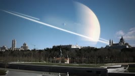 If the planets replaced our moon (Realistic)