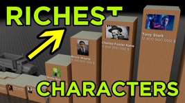 RICHEST Fictional CHARACTERS | 3D Comparison 💵💵💵