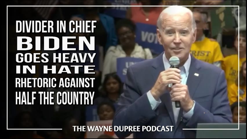 Biden Raises Nation's Temp With Rhetoric Against Half The Nation 2022-11-03 12:32
