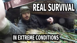 6 Day SURVIVAL in RAINSTORM (knife & paracord Only) - NO Food, NO Shelter Challenge