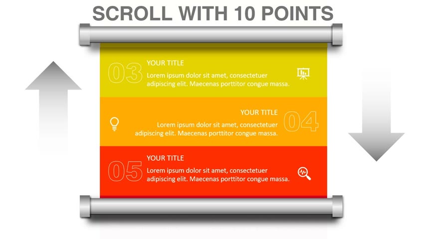 Create Scroll animation with 10 Points in PowerPoint