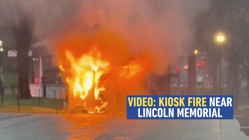 Video: Kiosk Fire Near Lincoln Memorial; One Man Injured