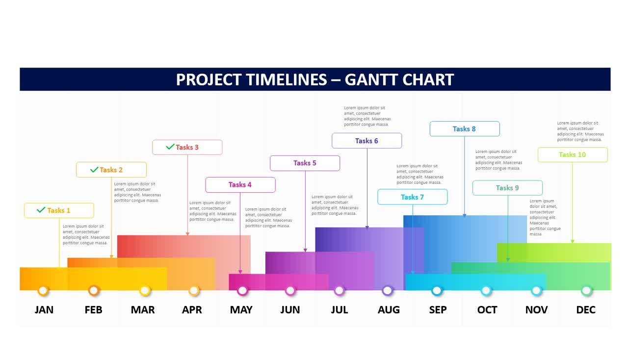 Create Animated Business Gantt Chart Timeline Slide in PowerPoint