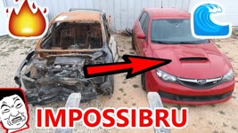 Flooded SUBARU STI IMPOSSIBLE Rebuild attempt PART 1 CRRISPY FIRE DAMAGE SAVES THE DAY