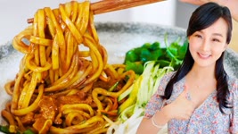 Noodles with Soybean Paste & Pork Belly Recipe (Zha Jiang Mian) Happy Mother's Day! Knorr & CiCi Li