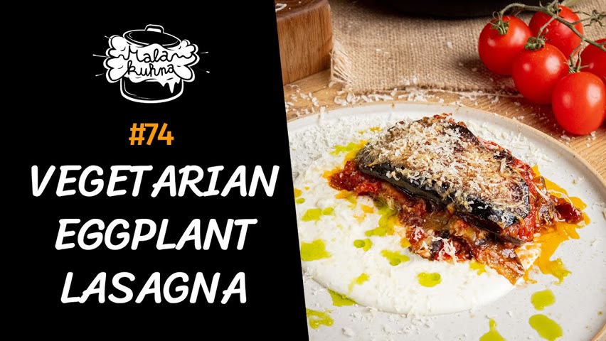 DELICIOUS  VEGETARIAN LASAGANA made with EGGPLANT | Little Kitchen recipe