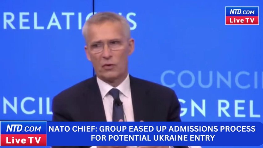 NATO Chief: Group Eased Up Admissions Process for Potential Ukraine Entry