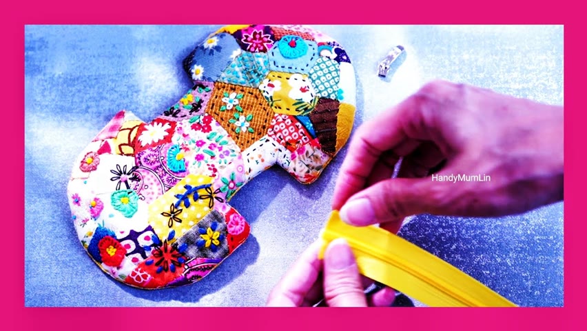 DIY Fabric Scraps Sewing Project✂✂✂ ┃HandyMumLin Pouch sewing Tutorial