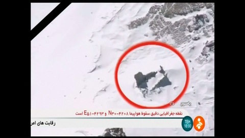 Iran TV airs images of site of airplane crash that killed 65