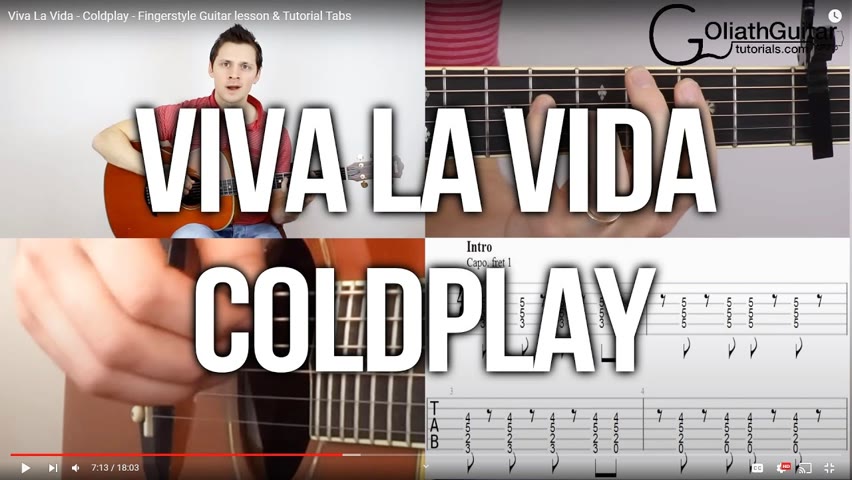 Colplay - Viva La Vida (Guitar Lesson)