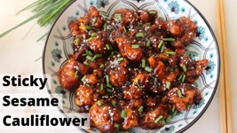 Sticky Sesame Cauliflower - Easy Vegan Appetizer