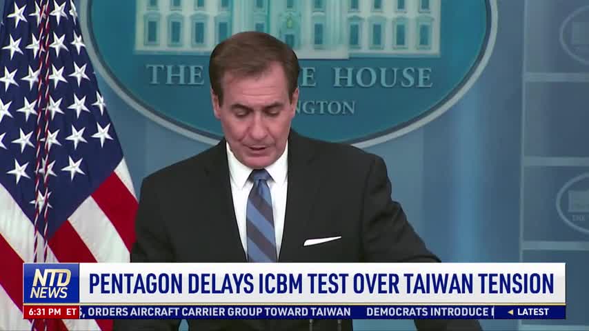 Pentagon Delays ICBM Test Over Taiwan Tension