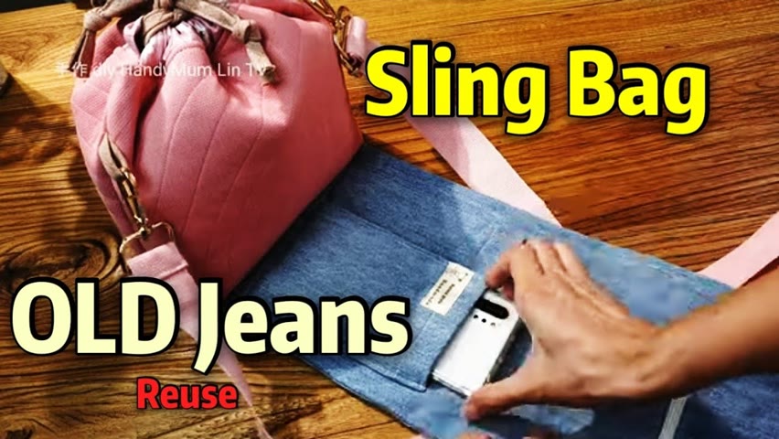 Recycling Old Jeans / Sling Bag Tutorial ~Don't throw away your Old Jeans