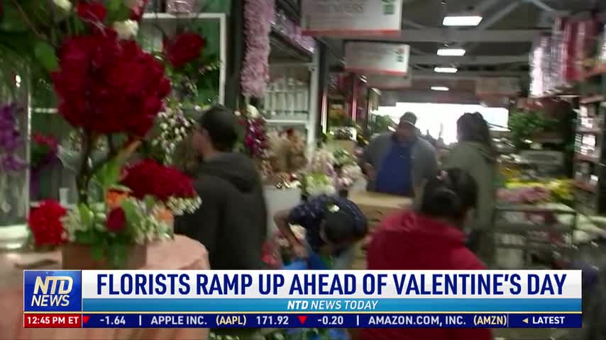 Florists Ramp Up Ahead of Valentine's Day