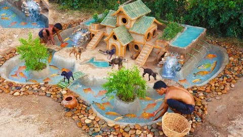 Help Fishes From Dry Season & Build Beautiful Fish Pond Around Puppy's Villa