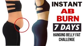 Lose hanging belly fat 7 day challenge! Instant AB burn, effective lower ab workout, DAY 2