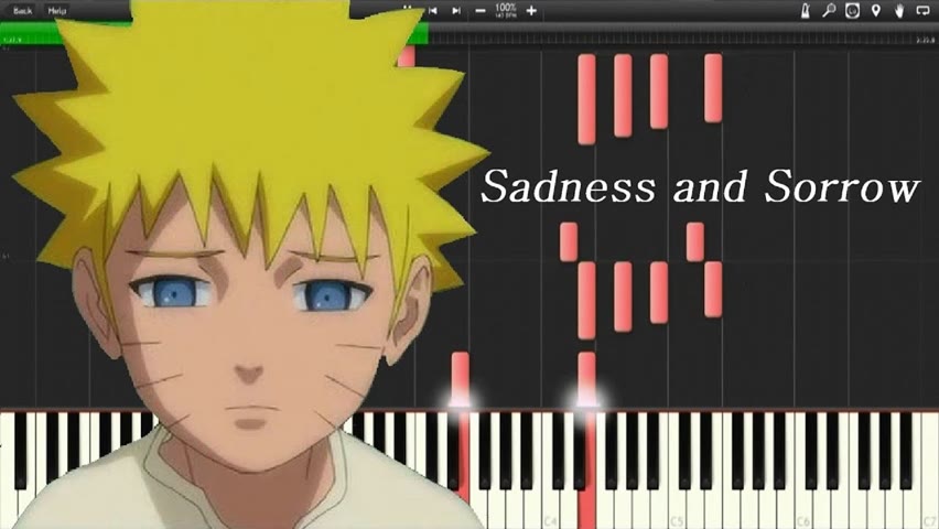 Naruto - Sadness and Sorrow (Synthesia)