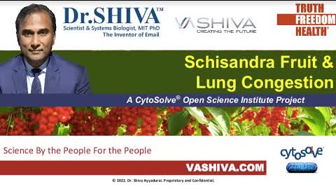 Dr.SHIVA LIVE: Schisandra and Lung Congestion. CytoSolve Molecular Systems Analysis.