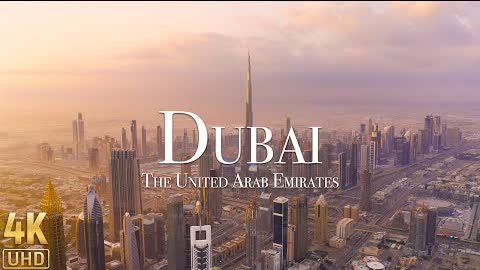 Dubai 4K • Flying Over Dubai & Calm Music • Relaxation Film