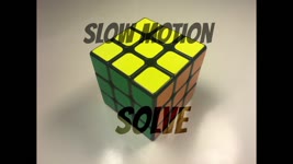 Slow Motion Rubik's Cube Solve