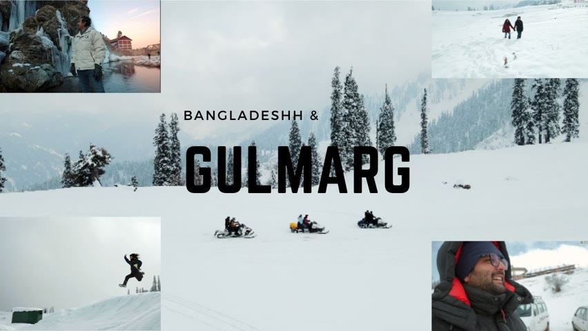 Gulmarg (Kashmir) Tour Guide to Bangladesh Couple in Freezing cold | There Reaction 🥶  FROZEN DRANG
