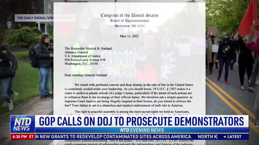 GOP Calls on DOJ to Prosecute Demonstrators