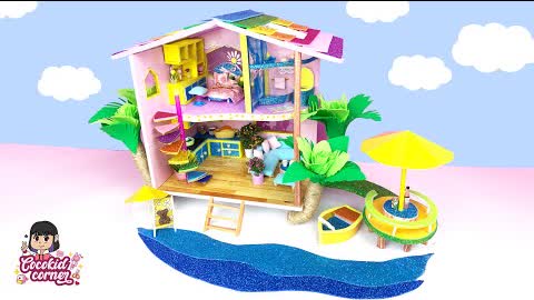 DIY Mini Villa On The Beach | DIY Miniature House | Cocokid Corner