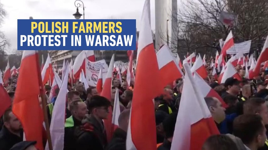 Polish Farmers Protest in Warsaw
