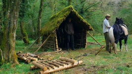 Bushcraft Shelter Build: Friction-fit with ONLY Natural Materials (NO CORDAGE)