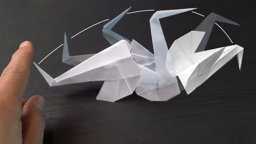 Kinetic Swan / Crane - Origami
