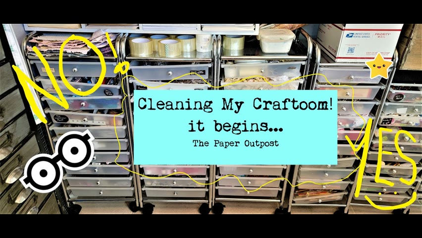 Cleaning My Craft Room! It Begins! Plus How to Make Snowflakes! Junk Journal Fun! Paper Outpost!