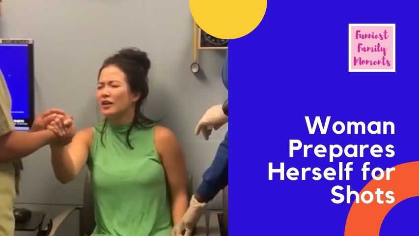 Woman Prepares Herself for Shots