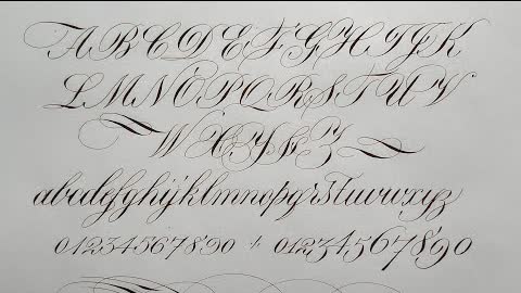 Copperplate Script Alphabet