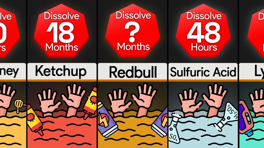 Comparison: How Long For Your Body To Dissolve In _____
