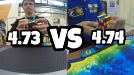 Rubik's Cube World Record 4.73 Feliks' Zemdegs VS 4.74 Mats Valk! (Side By Side)