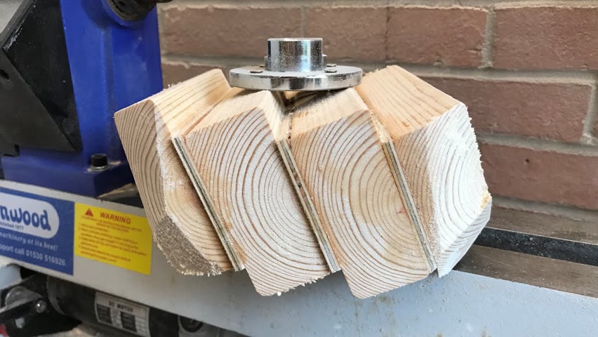 Wood turning - Pine and Plywood Diagonal Bowl