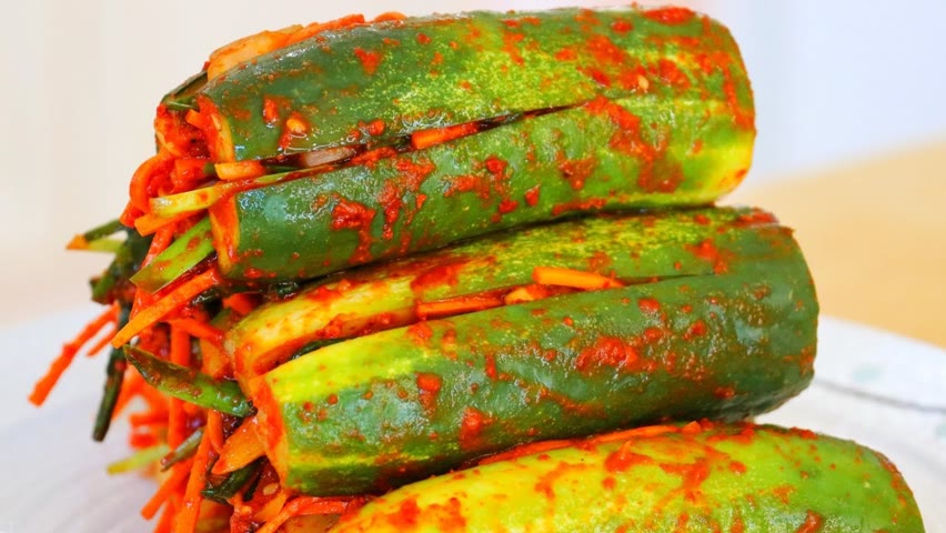 Korean Cucumber Kimchi Recipe #Shorts "CiCi Li - Asian Home Cooking"